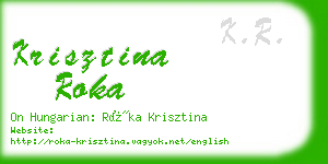 krisztina roka business card